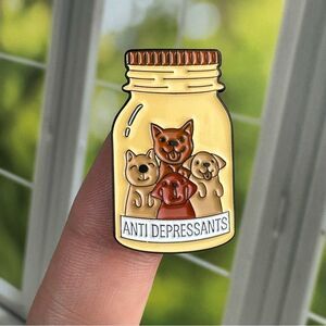 Anti Depressants Puppies Dogs Enamel Pin/ Brooch Lapel